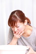 young woman feel nauseated