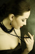 beautiful woman with beads