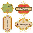 a set of vintage labels