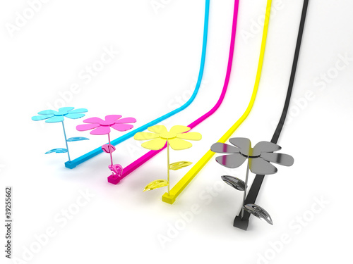Illustration: cmyk flower cmyk flower