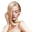 Beautiful Blonde Girl. Healthy Long Hair
