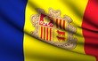 Flying Flag of Andorra . All Countries Collection . Flying Flag of Andorra . All Countries Collection .