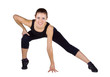 Young woman doing fitness exercises