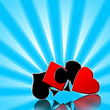 Casino background with playing cards suits