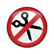 Señal prohibido recortes Señal prohibido recortes