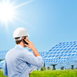 Arbeiter im Solarpark