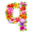 Buchstabe Blume klein - q