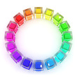 3D Colour glass wheel - Rainbow 3