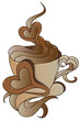 coffee icon with stylish design