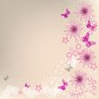 Vector: background with chrysanthemums and butterflies background with chrysanthemums and butterflies