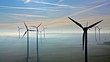 Windpark im Morgennebel
