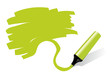 Vektor: Plakat mit Marker in grün Plakat mit Marker in grün