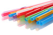 bright straws isolated on white