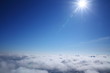 sea of clouds and sun