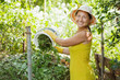 farmer making compost