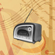 Illustration: background with old radio background with old radio