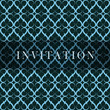 Vector: Retro blue invitation card Retro blue invitation card