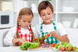 Preparing a healthy meal Preparing a healthy meal