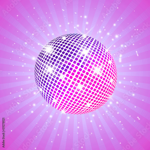 Illustration: Purple disco ball Purple disco ball