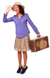 Easy latin american girl travels. Retro.