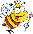 Cute Queen Bee Waving