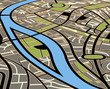 Abstract city map illustration Abstract city map illustration
