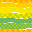 Torn wrapping paper.