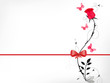 red rose with a bow