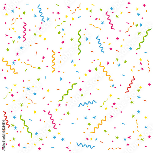 Vektor: Streamers and confetti background. Streamers and confetti background.