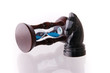 Black chess horse with sand-clock