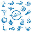 Vektor: set of abstract waters designs set of abstract waters designs