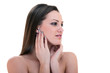 Beautiful Girl Caucasian close-up closed eyes