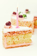 piece of cake and candle