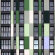 details of a building with metal and glass windows