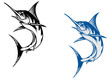 Vektor: Big marlin fish Big marlin fish