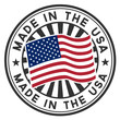 Vector: A circular made in the U.S.A. vector decal or stamp A circular made in the U.S.A. vector decal or stamp