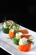 Gurke, Karotte, Aal, Fingerfood de Luxe