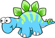 Silly Stegosaurus Dinosaur Vector