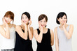 skincare of attractive asian women