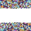 Color confetti background with copy space