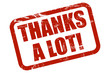 Grunge Stempel rot THANKS A LOT!