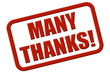 Stempel rot del MANY THANKS