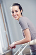 Portrait of a relaxed attractive young woman after exercise
