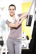 fitness portrait: A young female stays fit.