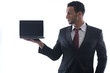 business man work on mini laptop
