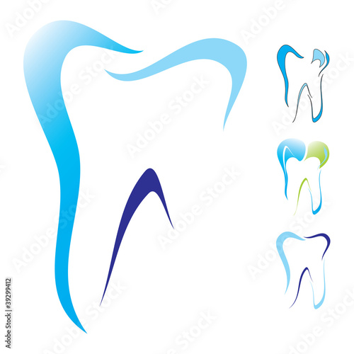 Vector: Tooth dental icon set Tooth dental icon set