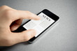 Touching News On Mobile Smartphone