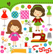 sewing girls