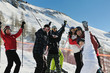 winter portrait of friends at skiing winter portrait of friends at skiing