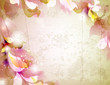 Scrap background  with abstract leaves